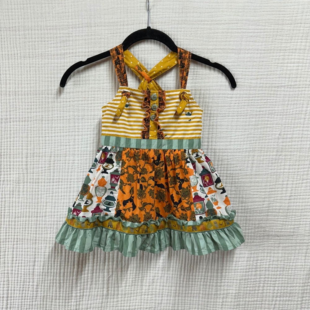 Matilda Jane Choose Your Own Path Halloween Knot Tunic Top Trick or Treat Sz. 4